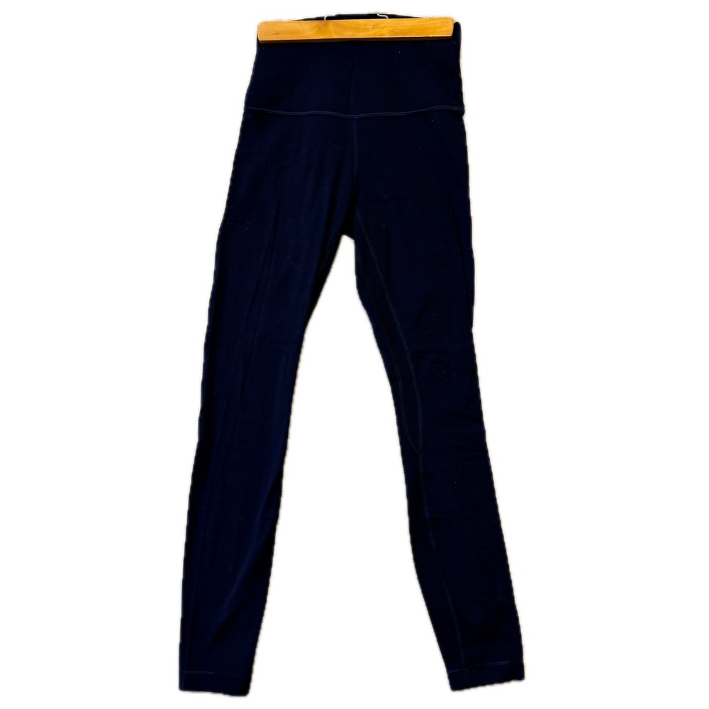LULULEMON Align High-Rise Pant 25" Women Size 2 Navy Blue Nulu Fabric Leggings